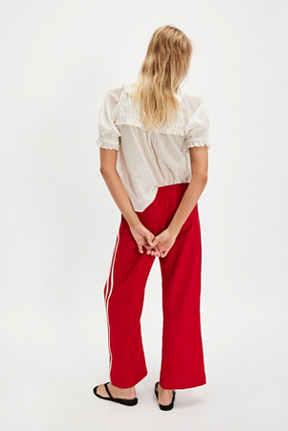 DONNI. The Linen Stripe Crop Pants
