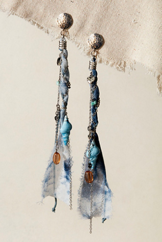 Clearwater Dangle Earrings At Free People In Indigo