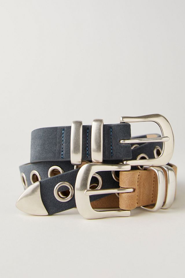 Understated Leather Eyelet Belt #1