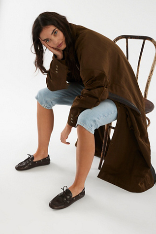 Asparagus Asymmetrical Pocket Coat