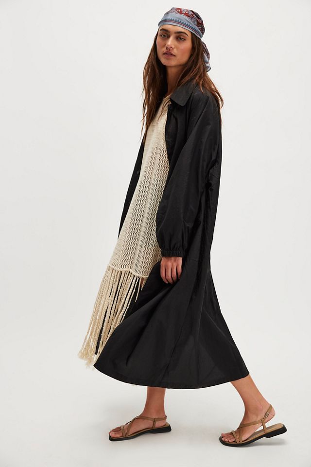 Asparagus Nylon Long Coat #2