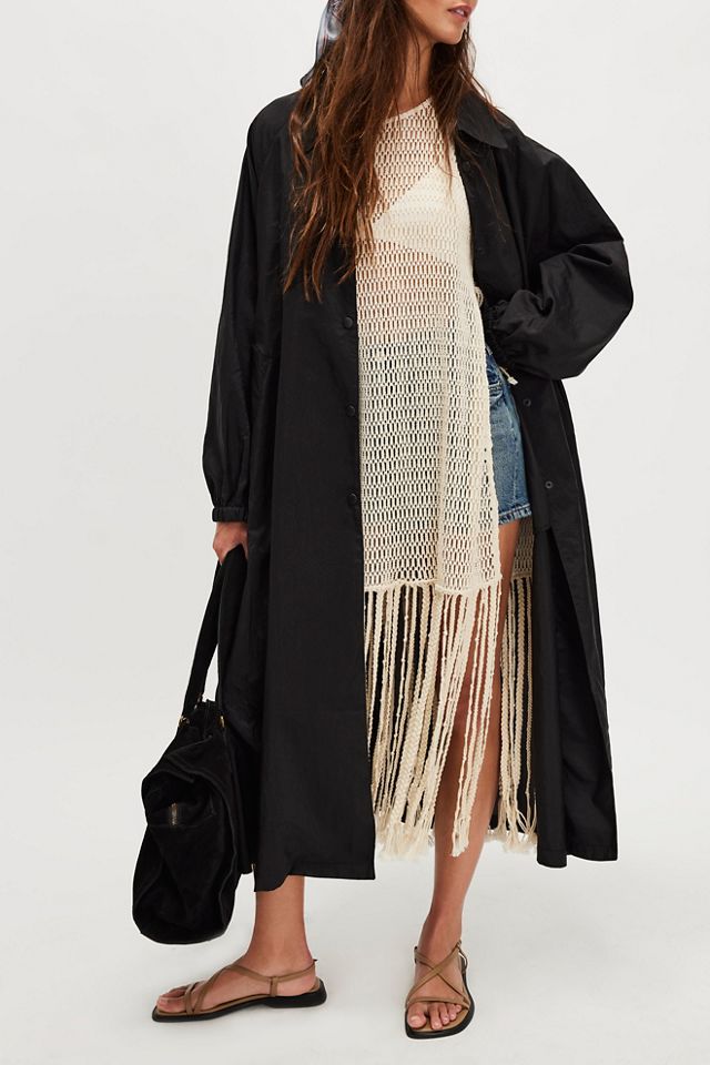 Asparagus Nylon Long Coat #3