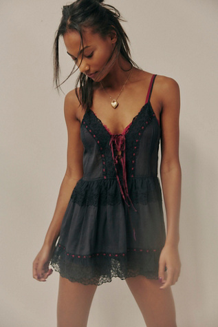 Sweet On You Romper By Intimately At Free People In Black Combo, Size: Small