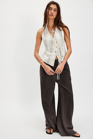 Honor the Gift Spray Fleece Sweatpants at Free People in Black, Size: XS