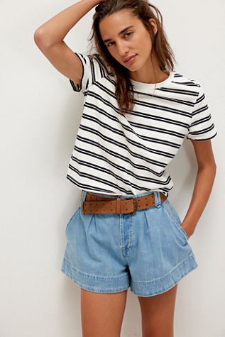We The Free Marina Denim Trouser Shorts