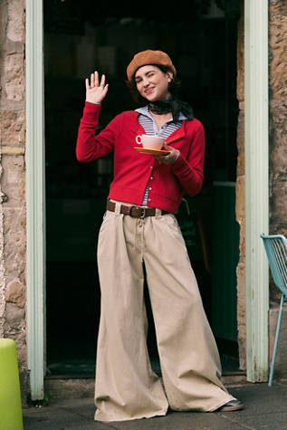 Julien Wide-Leg Chino Trousers