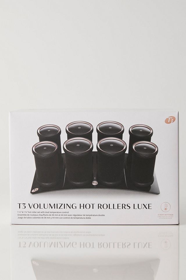 T3 BLACK VOLUMIZING HOT ROLLERS sold CURLERS DUAL TEMPERATURE CONTROL LUXE SET & Bag