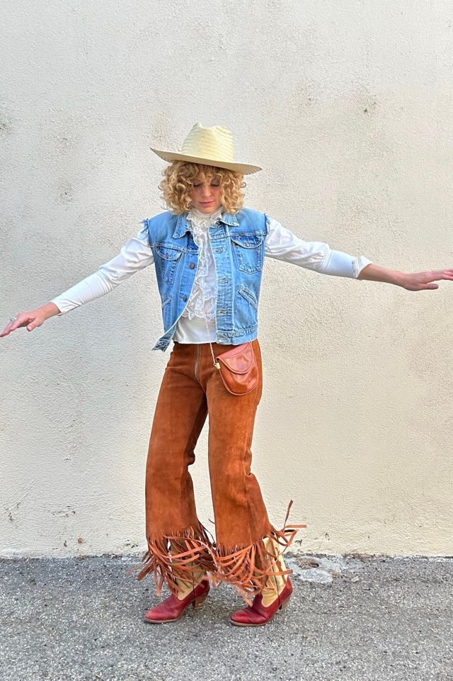 Vintage El Greco Suede Pants with Fringe Selected by The Curatorial Dept. #1