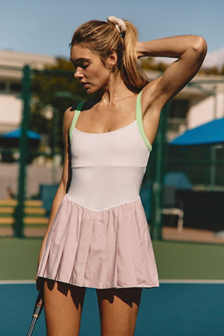 Swing Of Things Colorblock Skortsie by FP Movement at Free People in Lavender Glaze Combo, Size: XL