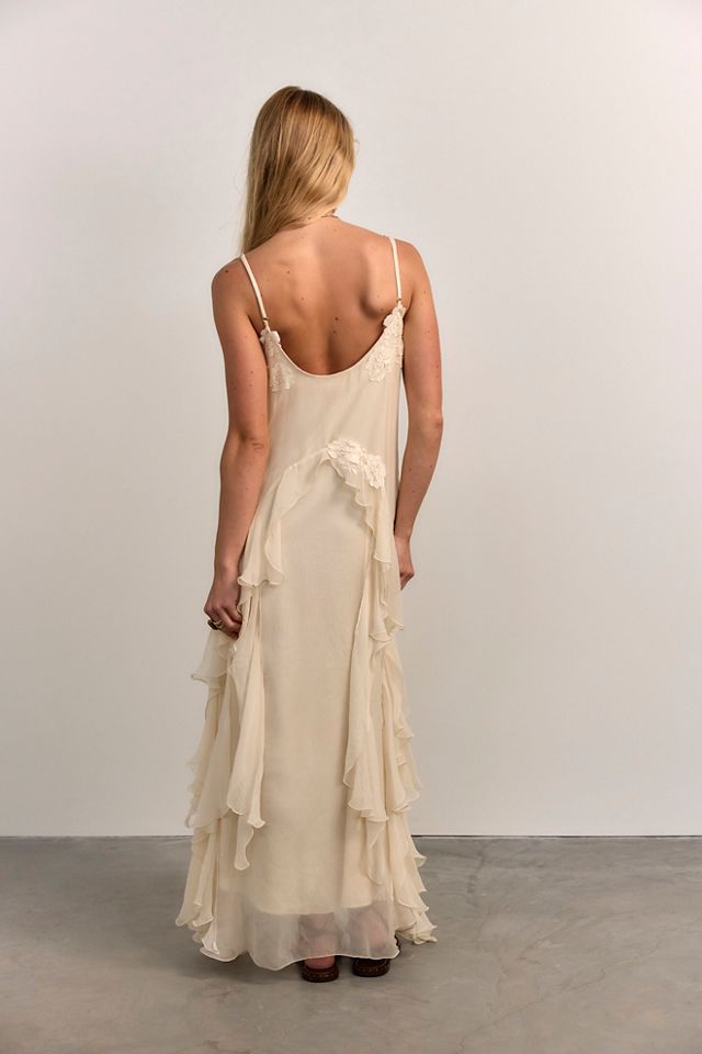 beige chiffon maxi dress Arbor-Naples Satin Dress – Called to Surf main image 0