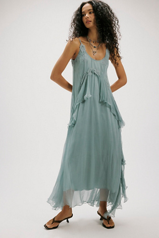 princess polly baby blue dress Free People Hanalei Bay Dress Blue Combo Size M main image 0