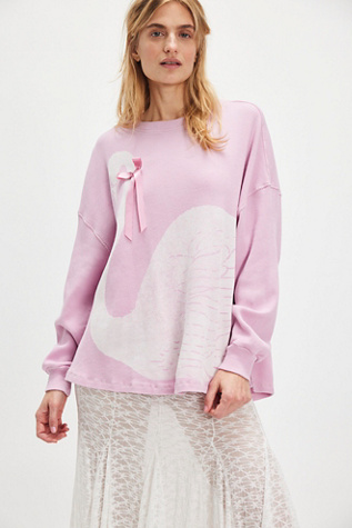 Swan Lake Thermal By Ragabond At Free People In Pink/Rose, Size: Medium