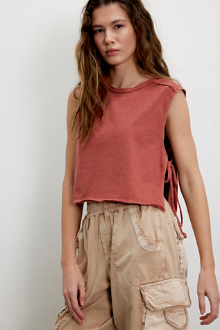 We The Free Harnie Tank Top At Free People In Redwood, Size: Large