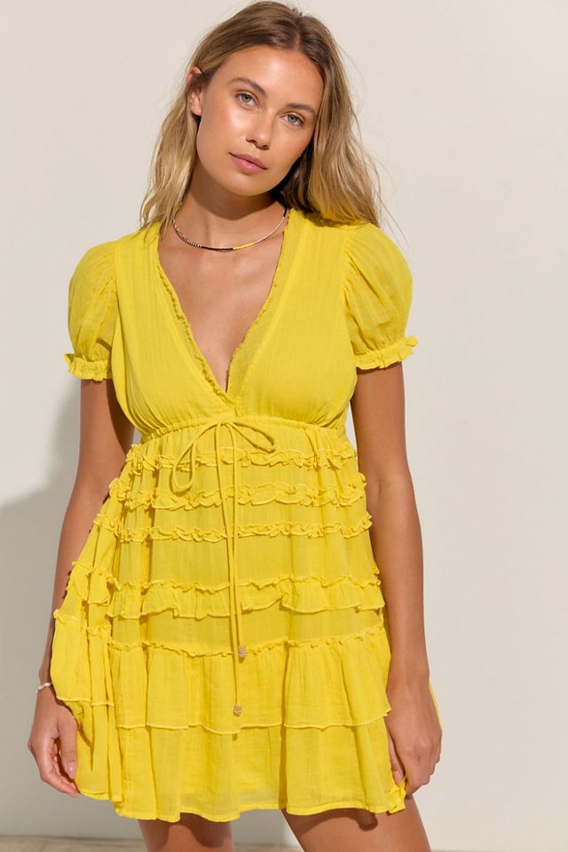 flowy lace mini dress Women's Boho Lace Mini Dress with Open Back Tie – Marlowe Club