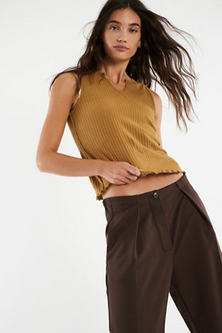 Care FP Day Off Tank Top by We The Free at Free People in Brown, Size: M