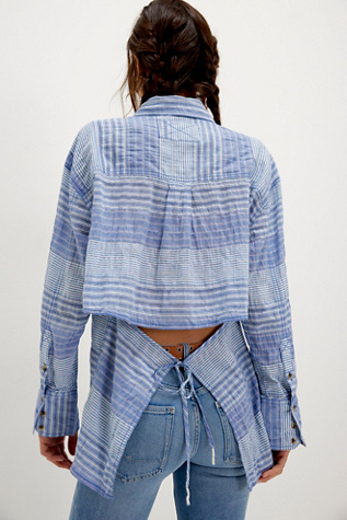 We The Free Coastal Stripe Shirt At Free People In Coastal Combo, Size: XL