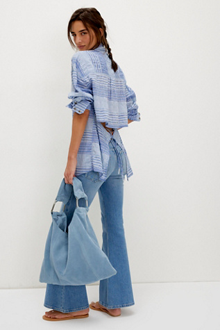We The Free Coastal Stripe Shirt at Free People in Blue, Size: M