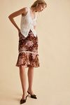 Romantic Roses Printed Midi Skirt