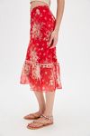 Romantic Roses Printed Midi Skirt