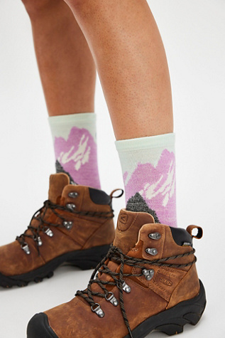 Stance Out Of Range Mid Wool Socks at Free People, Berry, M