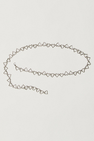 Heart Throb Chain Belt At Free People In Silver Lining