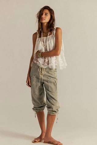 We The Free Smooth Sailing Cropped Jeans at Free People in Green, Size: 26