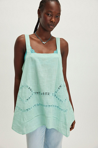 Tunique Charlotte par Free People en Aqua Délavé, pour femme