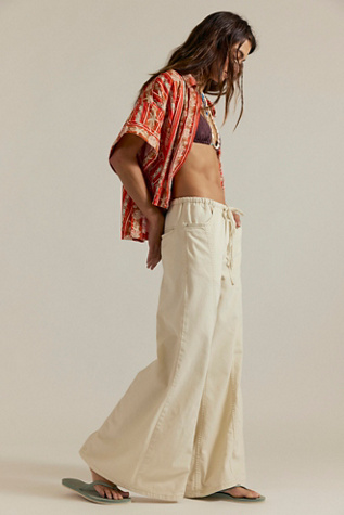 We The Free Veritas Wide-Leg Jeans at Free People in White, Size: L