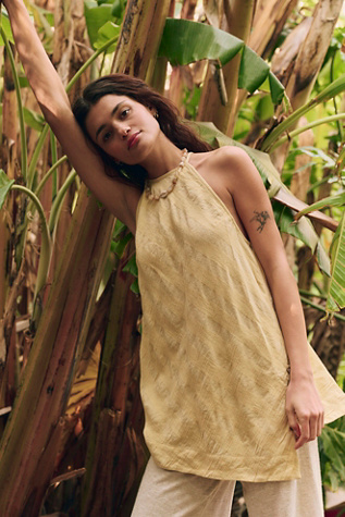 Pick A Place Tunic by free-est at Free People in Pineapple Slice, Size: Medium