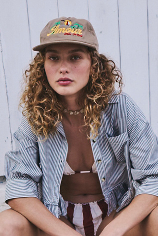 Amour Inc Take It Easy Snapback At Free People In Khaki