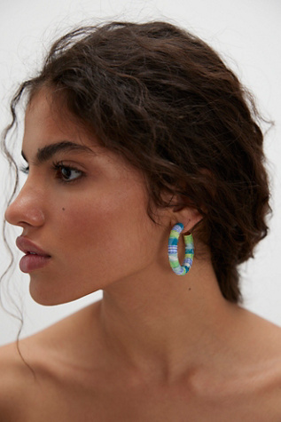 Elysium Hoops by Free People in Blue