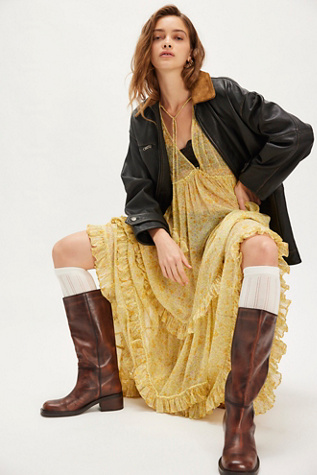 Weeping Willows Maxi Dress by Free People in Yellow, Size: S
