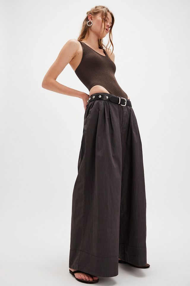 Paige Pleated Pull-On Trousers