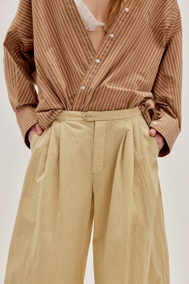 Paige Pleated Pull-On Trousers #1