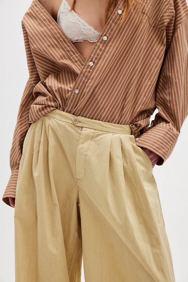 Paige Pleated Pull-On Trousers | Free People