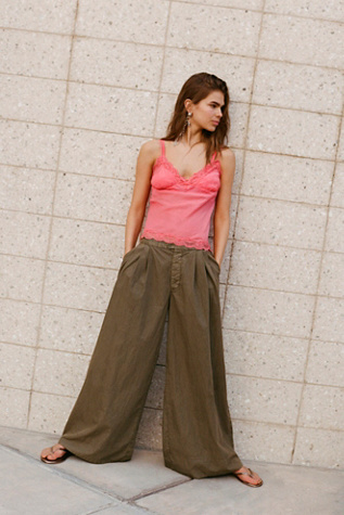 Paige Pleated Pull-On Trousers