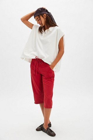 Colbie Crop Trousers at Free People in Rubies, Size: US 8