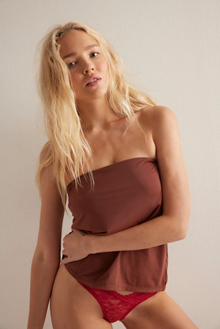 Running Late Tube Top by Intimately at Free People in Brown, Size: XS