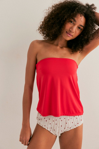 Running Late Tube Top by Intimately at Free People in Red, Size: XS