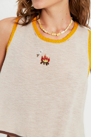 Shelly Sweater Tank by Free People in White, Size: XS