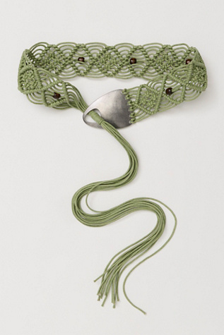 Tidal Wave Wrap Belt at Free People in Seagrass