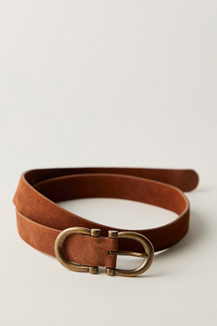 Evermore Solid Suede Belt at Free People in Cognac, Size: M/L
