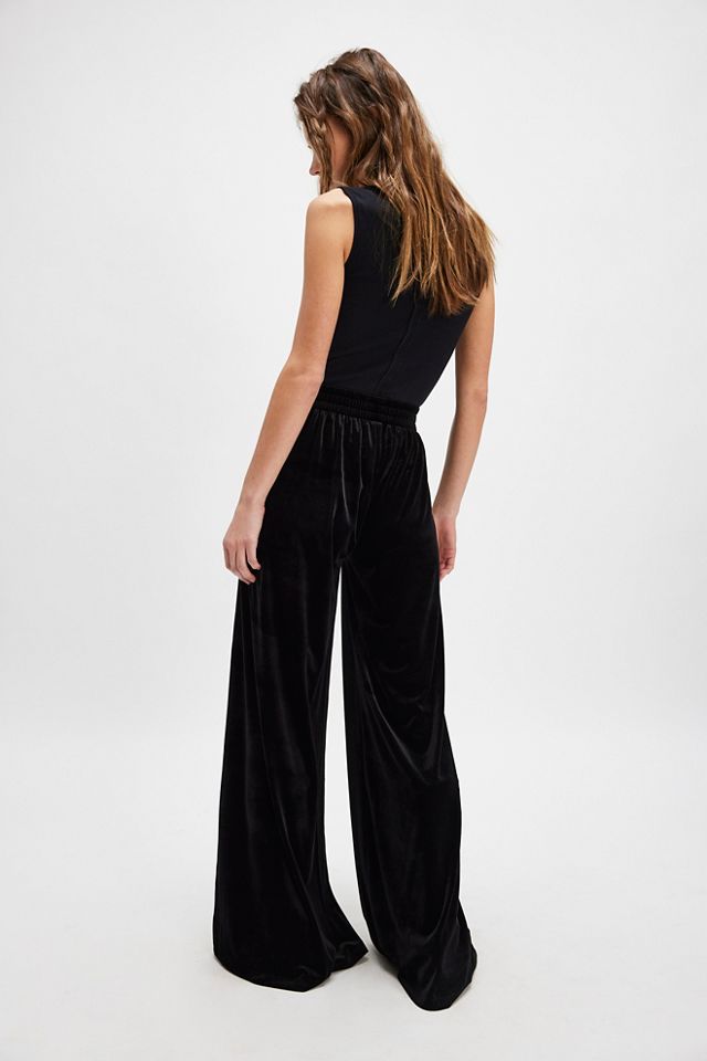 Norma Kamali Boyfriend Velour Elephant Pants | Free People