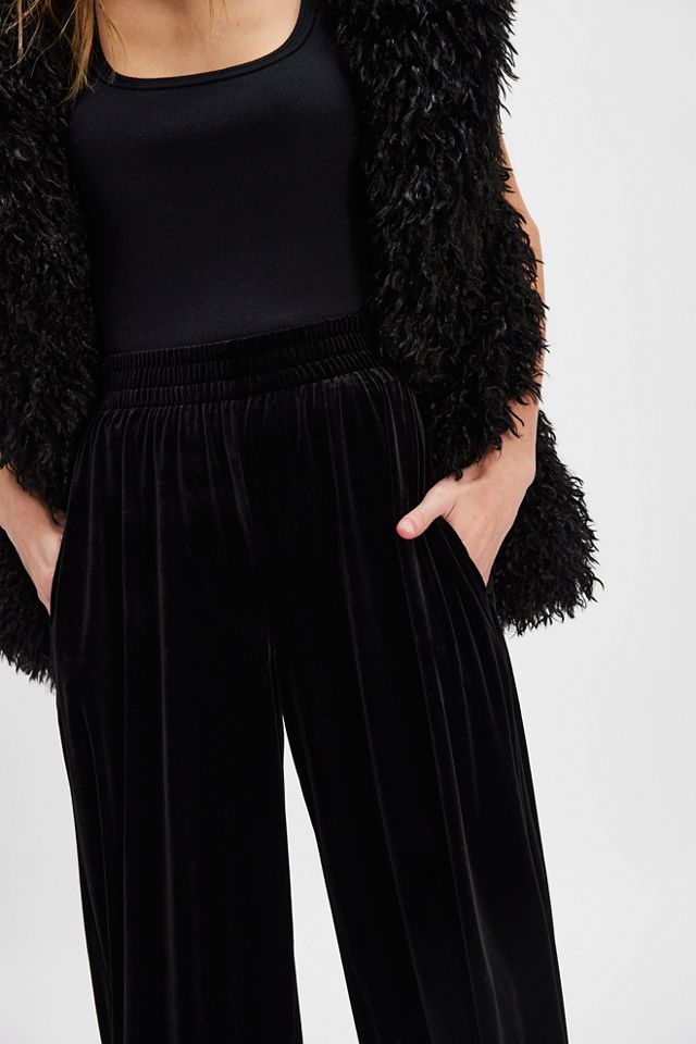 Norma Kamali Boyfriend Velour Elephant Pants #2