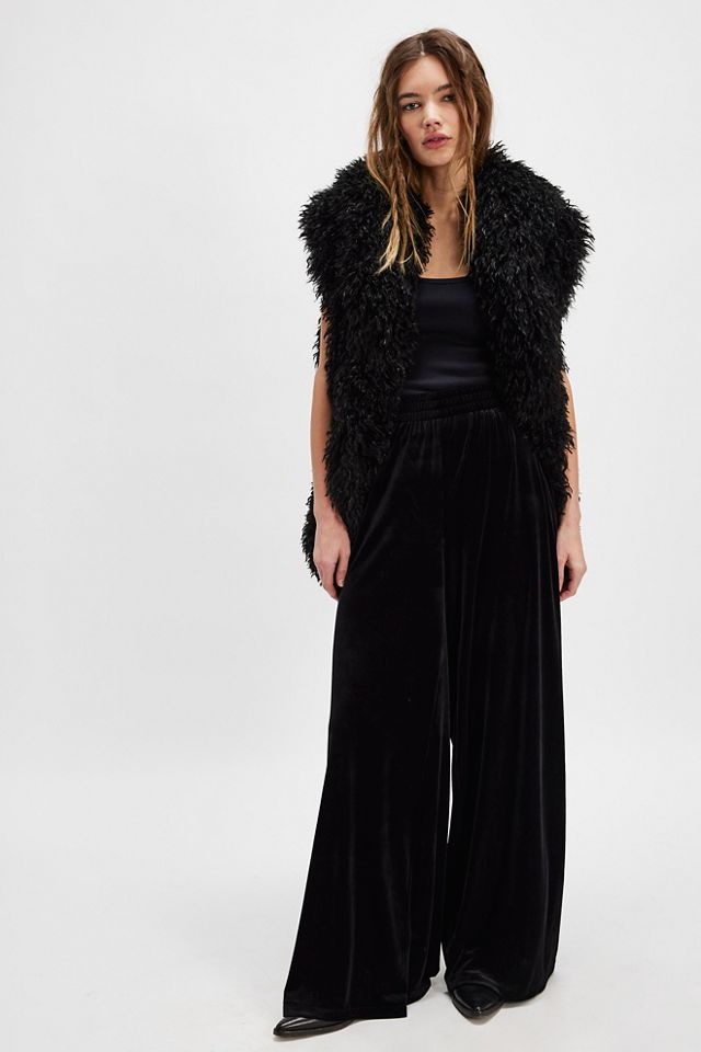 Norma Kamali Boyfriend Velour Elephant Pants #3