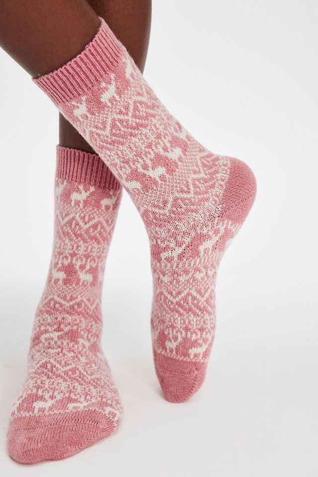 Rosie Sugden Reindeer Cashmere Socks #1