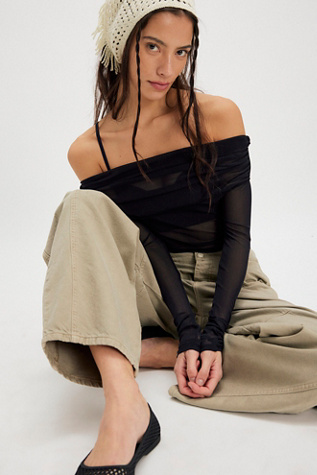 Боди Forget Me Not — Free People, цвет: Чёрный — фото 3