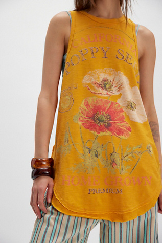 We The Free Rosie Graphic Tee At Free People In Yellow Combo, Size: Medium