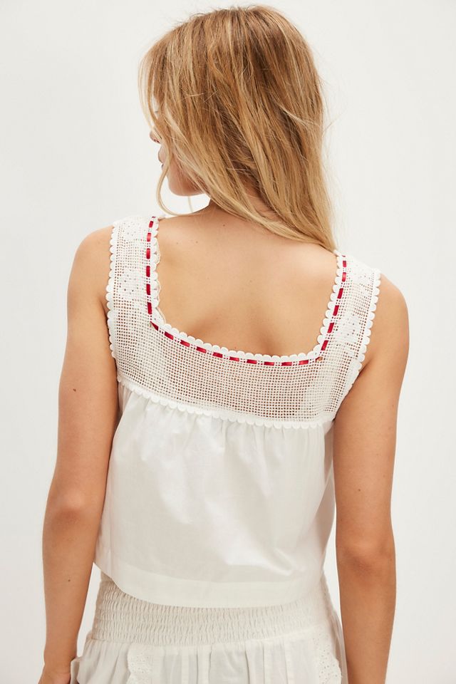 Frankies Bikinis Heirloom Poplin Top #1