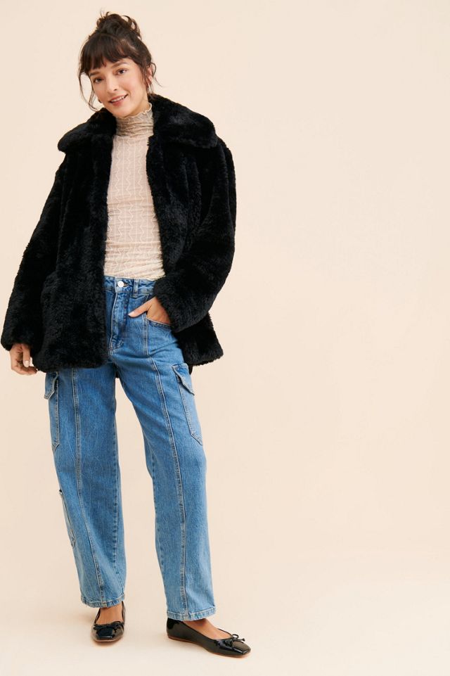 Pretty Perfect Faux Fur Peacoat #3